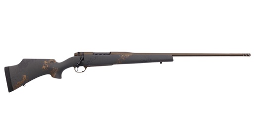 [747115449385] WEATHERBY MCU03N280AR6B MARK V CAMILLA ULTRA LIGHTWEIGHT COMPACT 280 ACKLEY IMPROVED 4+1 24" BARREL, MIDNIGHT BRONZE CERAKOTE METAL FINISH, BLACK WITH SMOKE/GOLD SPONGE ACCENTS MONTE CARLO STOCK