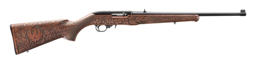 [736676312375] RUGER 31237 10/22 SPORTER COLLECTOR'S SERIES 22 LR 10+1 18.50" SATIN BLACK BARREL, BLACK DRILLED & TAPPED RECEIVER, ENGRAVED ALTAMONT AMERICAN WALNUT FIXED STOCK