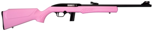 [754908212200] ROSSI RS22L1811P RS22  FULL SIZE 22 LR 10+1 18" MATTE BLACK STEEL BARREL, MATTE BLACK GROOVED ALUMINUM RECEIVER, PINK SYNTHETIC FIXED STOCK