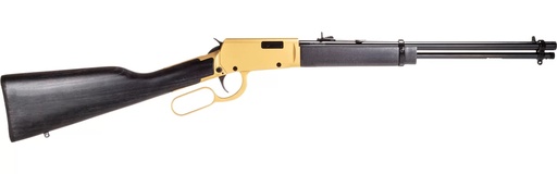 [754908255900] ROSSI RL22181WD-GLD2 RIO BRAVO  22 LR 15+1 18" POLISHED BLACK BARREL, GOLD FINISH REC, BLACK HARDWOOD STOCK