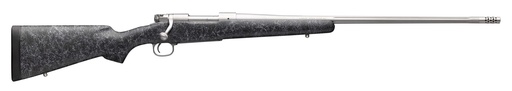 [048702022081] WINCHESTER GUNS 535242299 MODEL 70 EXTREME WEATHER 6.8 WESTERN CALIBER WITH 3+1 CAPACITY, 24" BARREL, MATTE STAINLESS METAL FINISH & GRAY WEBBED BLACK FIXED BELL & CARLSON STOCK RIGHT HAND (FULL SIZE)