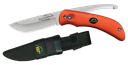 OUTDOOR EDGE SZ20NC SWINGBLADE  3.60"/3.20" FOLDING SKINNING/GUTTING PLAIN AICHI AUS8 SS BLADE BLAZE ORANGE TPR HANDLE