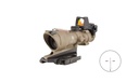 TRIJICON 100553 ACOG ECOS COMBO FLAT DARK EARTH 4X32MM ILLUMINATED RED CROSSHAIR .223 BDC RETICLE