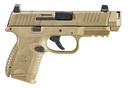 FN 66101794 509C MRD  COMPACT W/COMPENSATOR FRAME 9MM LUGER 4.20" 15+1 12+1 BLACK FLAT DARK EARTH PVD FLAT DARK EARTH