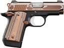 KIMBER MFG, INC 3300174 MICRO 9  9MM LUGER 7+1 3.15" STAINLESS RAMPED STEEL BARREL, ROSE GOLD PVD STAINLESS STEEL SERRATED SLIDE, MATTE BLACK ALUMINUM FRAME, BLACK/ROSE GOLD G10 GRIP