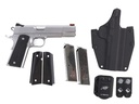 KIMBER MFG.,INC 3200007 STAINLESS II CLUB BUNDLE 45ACP 7+1 5" SATIN SILVER FRONT SERRATIONS STAINLESS STEEL SLIDE BLACK SYNTHETIC GRIP