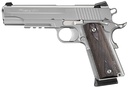 SIG SAUER 1911R45SSSCA 1911 FULL SIZE *CA COMPLIANT 45 ACP CALIBER WITH 5" BARREL, 8+1 CAPACITY, OVERALL STAINLESS STEEL FINISH, PICATINNY RAIL/BEAVERTAIL FRAME, SERRATED SLIDE & BLACKWOOD GRIP