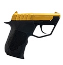TAURUS 1-22TUC13G 22TUC  MICRO-COMPACT FRAME 22 LR 9+1 2.50" POLISHED GOLD PVD STEEL TIP-UP BARREL, GOLD PVD SERRATED STAINLESS STEEL SLIDE, BLACK POLYMER FRAME, BLACK POLYMER GRIP