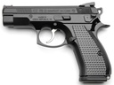 CZ CUSTOM SHOP 91048 CZ 75 D PCR COMPACT FRAME 9MM LUGER 15+1 3.90" STEEL BARREL BLACK, SERRATED BLACK SLIDE, POLYCOAT ALUMINUM FRAME W/BEAVERTAIL, BLACK CHECKERED ALUMINUM GRIP
