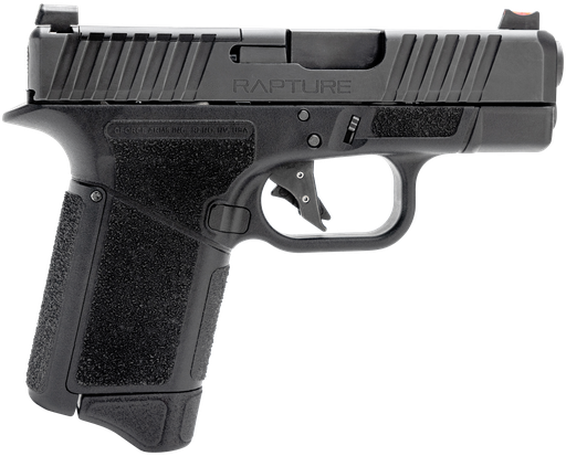 [643477863817] GFORCE ARMS GF932512 RAPTURE  SUB-COMPACT 9MM LUGER 12+1 3.25" BLACK STEEL BARREL, BLACK OPTIC CUT/SERRATED SLIDE, POLYMER FRAME, BLACK TEXTURED GRIP