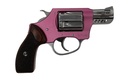 CHARTER ARMS 53805 COYOTE  380 ACP 5 SHOT 2" HIGH POLISHED PORTED BARREL, HIGH POLISHED CYLINDER, PINK ALUMINUM FRAME, ROSEWOOD CHECKERED GRIP, EXPOSED HAMMER