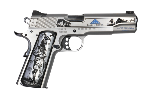 [199284805422] CNC FIREARMS CNCFOLDSHONOR FOLDS OF HONOR  LIMITED EDITION 45 ACP 7+1 5" MATCH GRADE BARREL, ENGRAVED/SERRATED STAINLESS STEEL SLIDE, STAINLESS STEEL FRAME W/BEAVERTAIL, SCENIC ALUMINUM GRIP