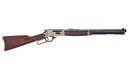 HENRY H009BGWL WILDLIFE  30-30 WIN 5+1 20" BLUED OCTAGON, POLISHED BRASS ENGRAVED REC, AMERICAN WALNUT FURNITURE, ADJ. BRASS BUCKHORN SIGHT